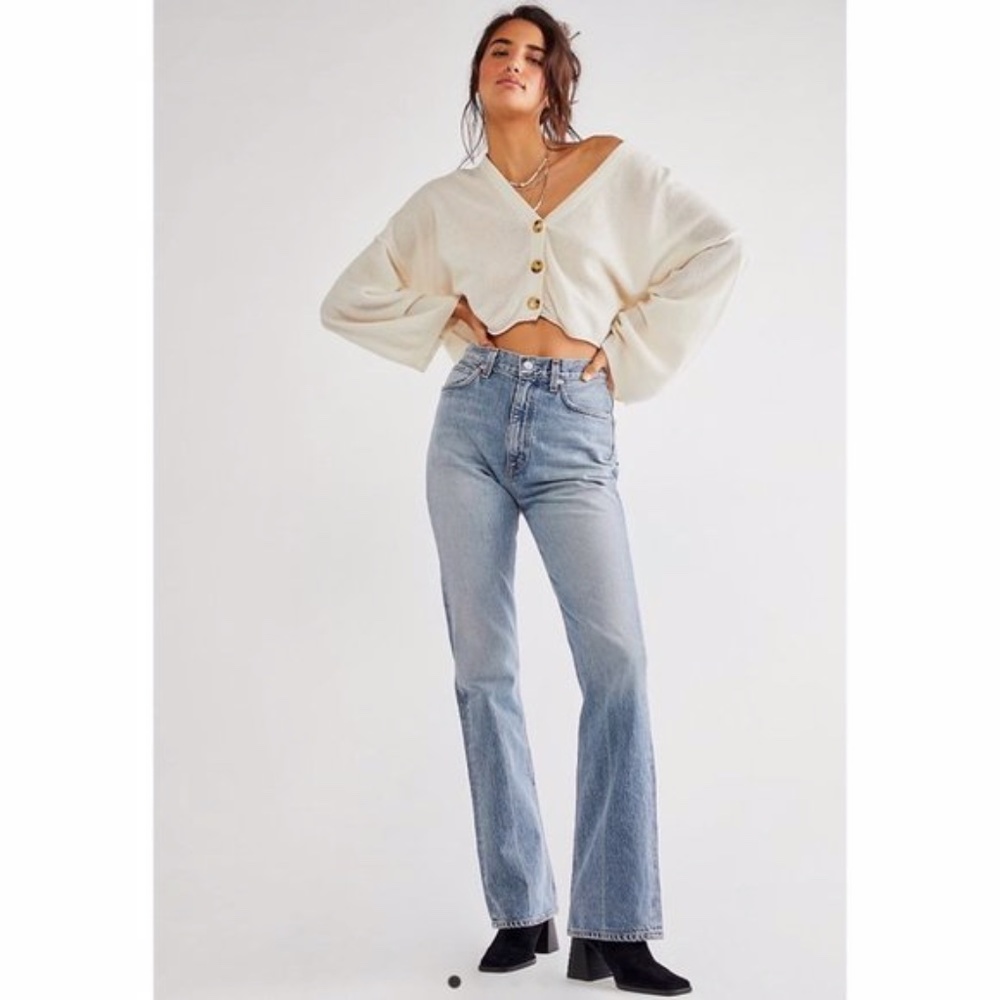 New Agolde Feel Good High Rise Wide Leg Classic Jean - Picture 2 of 15